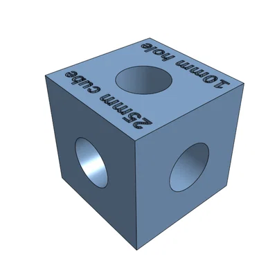 Calibration Cube – Khối Hiệu Chuẩn (có lỗ test XYZ)