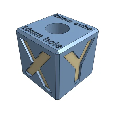 Calibration Cube – Khối Hiệu Chuẩn (có lỗ test XYZ)