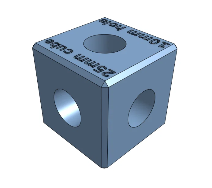 Calibration Cube – Khối Hiệu Chuẩn (có lỗ test XYZ) - Image 5