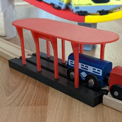 Mô hình nhà ga xe lửa 3D in cho đường ray Brio và Ikea