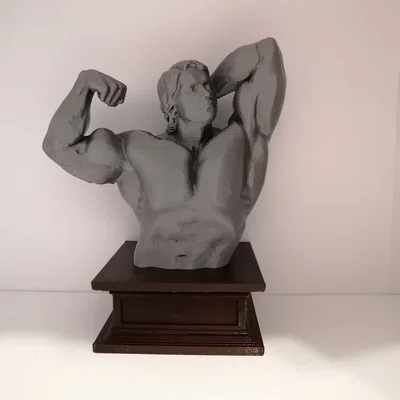 Mô hình 3D tượng bán thân Arnold Schwarzenegger vạm vỡ