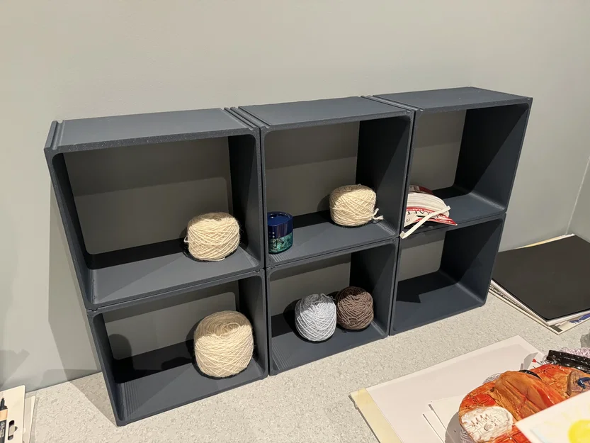 Mô hình hộp kệ 3D Stackable Boxes tiện lợi, dễ in tại nhà - Image 1