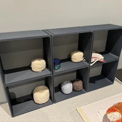 Mô hình hộp kệ 3D Stackable Boxes tiện lợi, dễ in tại nhà