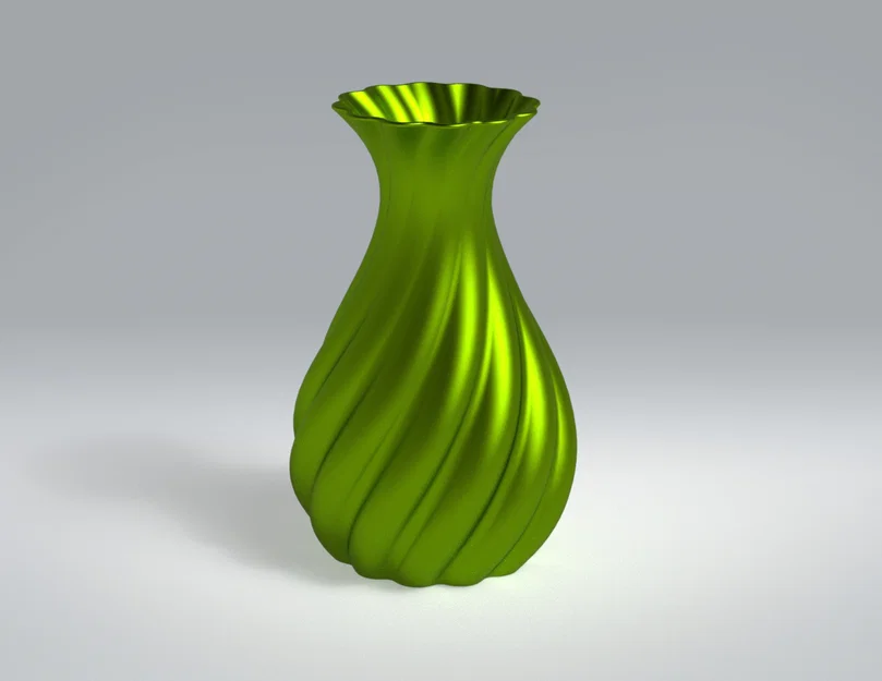 Mẫu bình hoa xoắn ốc (Spiral Vase) in 3D trang trí hiện đại - Image 1