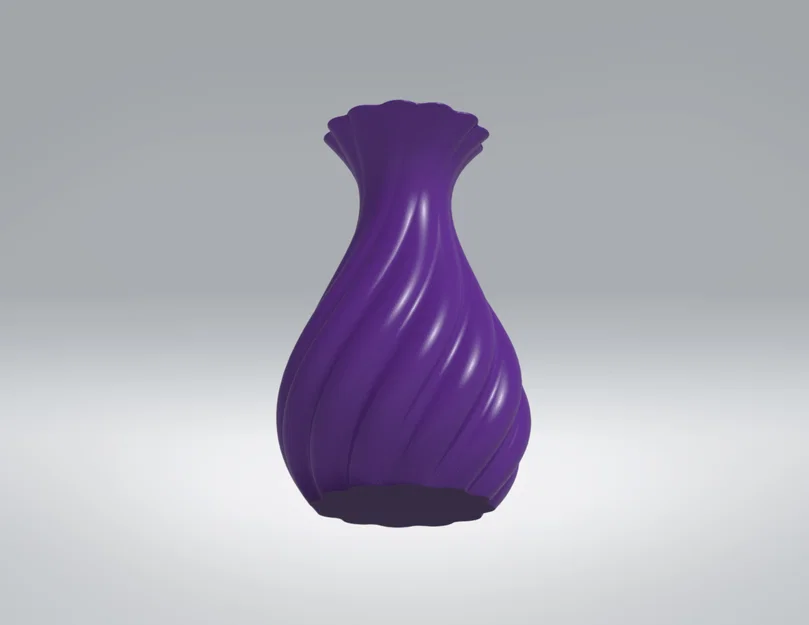 Mẫu bình hoa xoắn ốc (Spiral Vase) in 3D trang trí hiện đại - Image 2