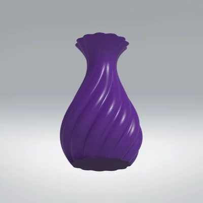 Mẫu bình hoa xoắn ốc (Spiral Vase) in 3D trang trí hiện đại