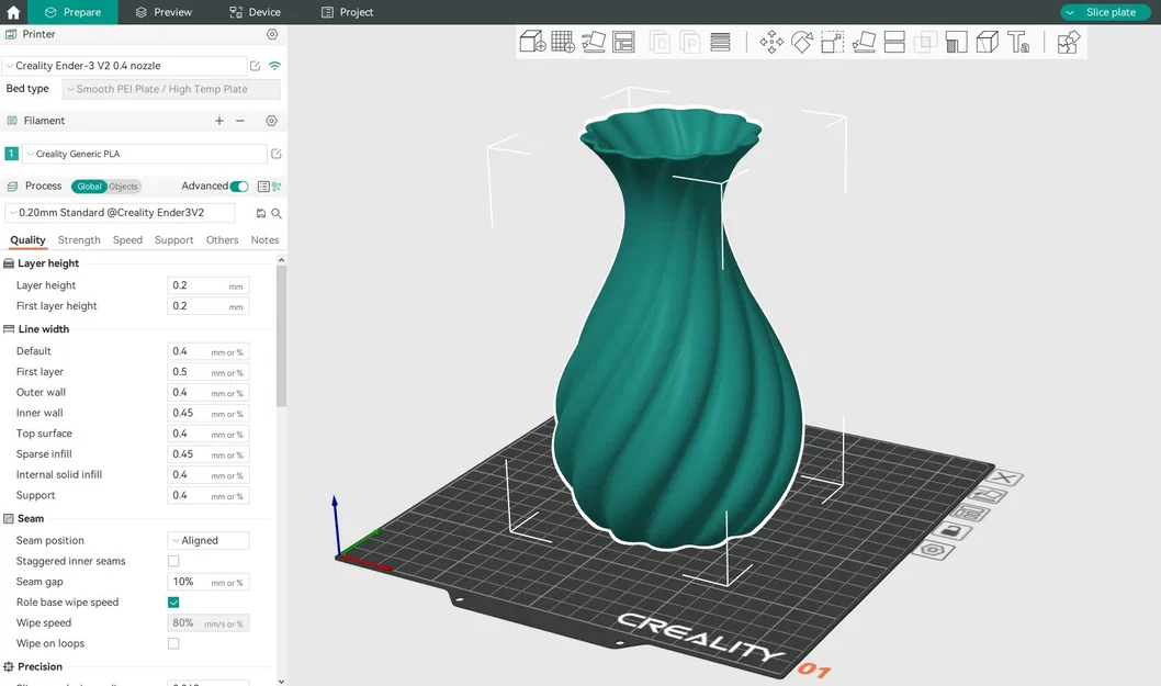 Mẫu bình hoa xoắn ốc (Spiral Vase) in 3D trang trí hiện đại - Image 4