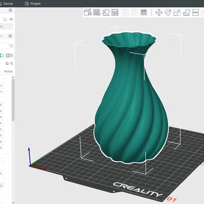 Mẫu bình hoa xoắn ốc (Spiral Vase) in 3D trang trí hiện đại