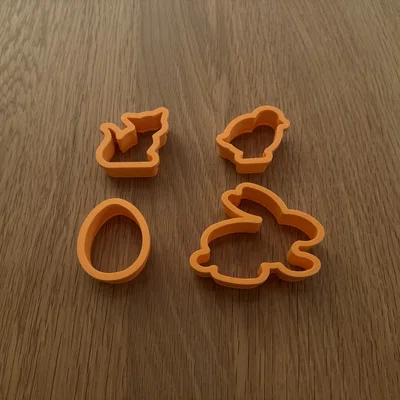 Bộ khuôn cắt bánh quy hình lễ Phục sinh - Dụng cụ làm bánh 3D