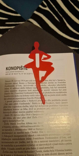 Mẫu in 3D kẹp sách hình vũ công Ballet (Dancing Balerine Bookmark) - Image 1