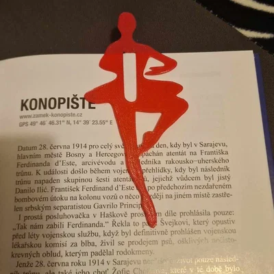 Mẫu in 3D kẹp sách hình vũ công Ballet (Dancing Balerine Bookmark)