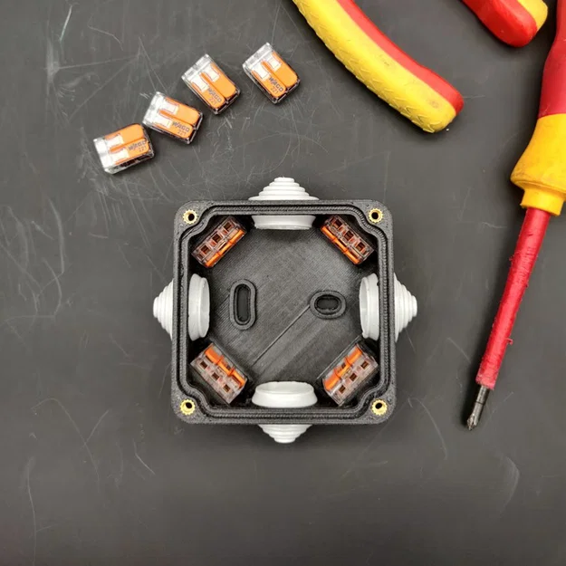 Hộp nối điện 4 ngả cho đầu nối Wago (4way Electrical junction enclosure) - Image 1