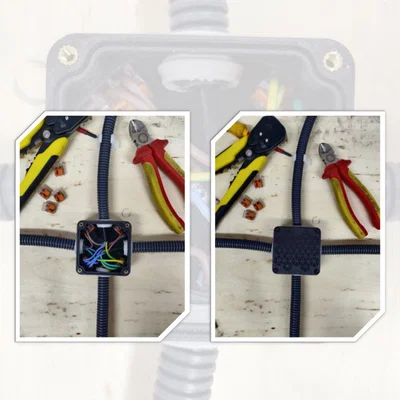 Hộp nối điện 4 ngả cho đầu nối Wago (4way Electrical junction enclosure)