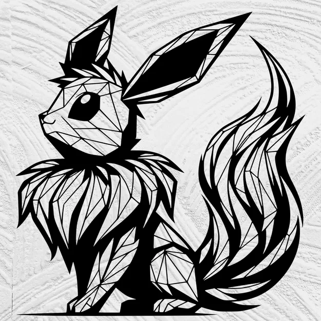 Mô hình trang trí tường nghệ thuật Eevee - In 3D siêu đẹp - Image 1