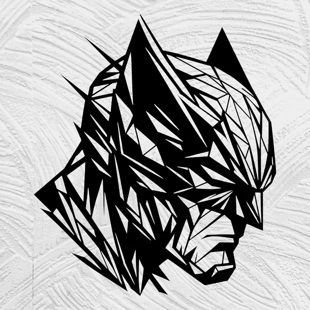 Mặt Wolverine Low Poly Art (2D treo tường) - Image 1