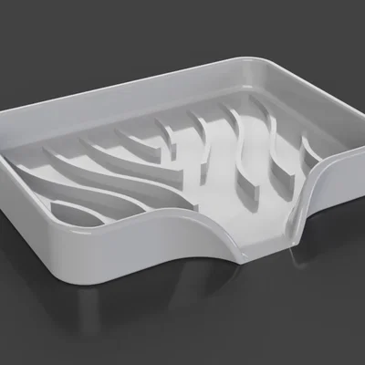 Khay xà phòng & kệ úp miếng bọt biển có rãnh thoát nước