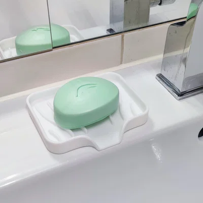 Khay xà phòng & kệ úp miếng bọt biển có rãnh thoát nước