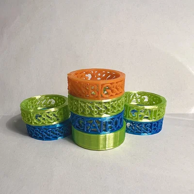 Nhẫn trang trí 3D hình $ độc đáo cho mọi bữa tiệc