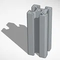 Mô hình 3D thanh nhôm profile 20x20 tiêu chuẩn cho máy in 3D - Thumbnail 3