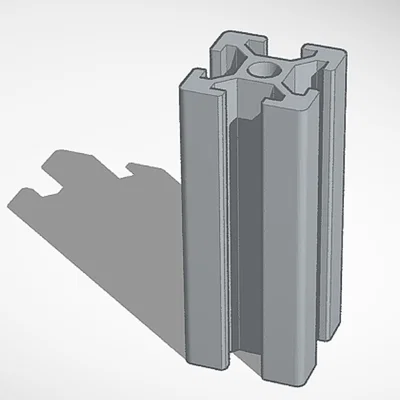 Mô hình 3D thanh nhôm profile 20x20 tiêu chuẩn cho máy in 3D