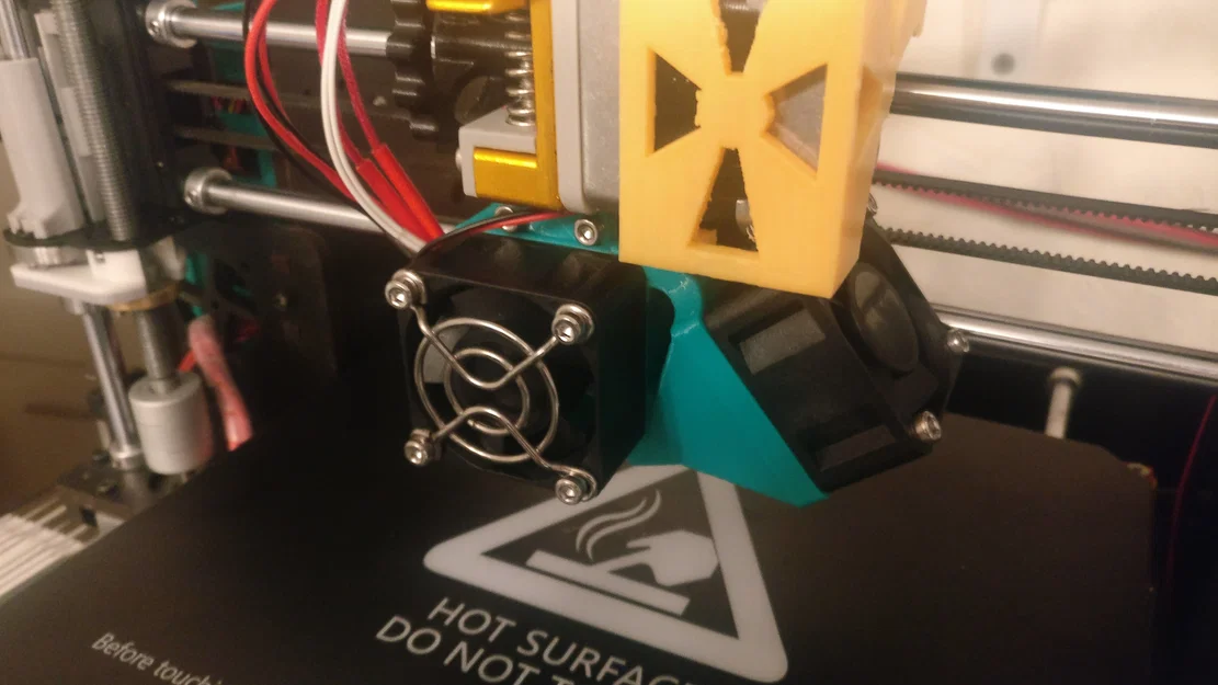 Bản remix quạt làm mát chi tiết in cho Geeetech i3 E3D direct drive extruder - Image 2