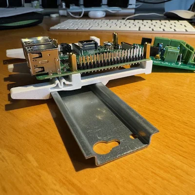Ngàm DIN Rail profile thấp cho Raspberry Pi 3/4/5