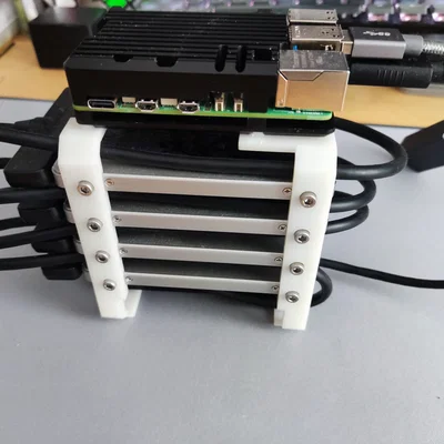 Raspberry Pi NAS - Ngàm gắn Quad SSD