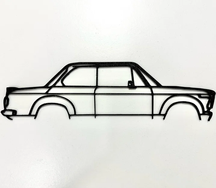 Mô hình treo tường BMW 2002 Silhouette độc đáo - In 3D nghệ thuật - Image 1