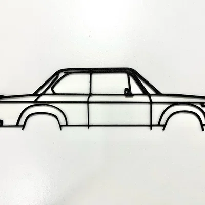 Mô hình treo tường BMW 2002 Silhouette độc đáo - In 3D nghệ thuật