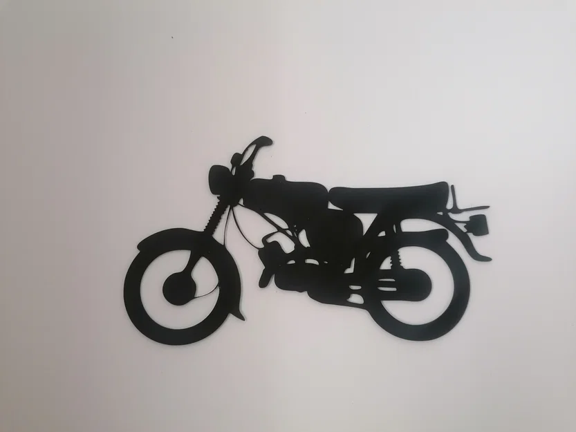 Mô hình trang trí tường xe máy cổ Simson s51 (25cm) - Image 2