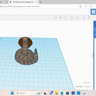 Mô hình rắn hổ mang 3D độc đáo để trang trí và làm quà tặng