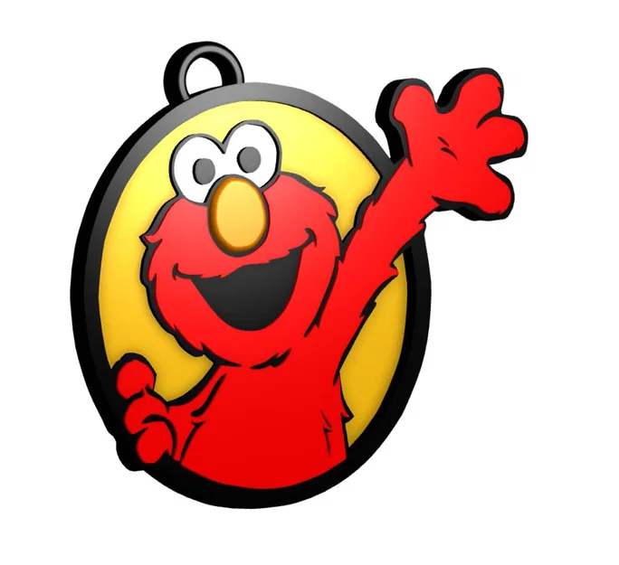 Móc khóa Elmo in 3D siêu đáng yêu cho fan hâm mộ - Image 1