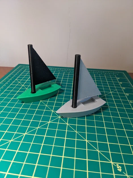 Mini Sailboat Laser – Thuyền buồm mini dễ in, sail xoay được - Image 1