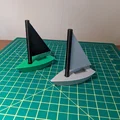 Mini Sailboat Laser – Thuyền buồm mini dễ in, sail xoay được - Thumbnail 1