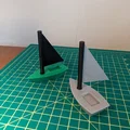 Mini Sailboat Laser – Thuyền buồm mini dễ in, sail xoay được - Thumbnail 2