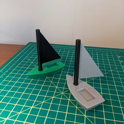 Mini Sailboat Laser – Thuyền buồm mini dễ in, sail xoay được