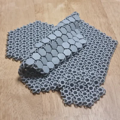 Mô hình lưới xích lục giác linh hoạt (Nasa Honeycomb Chain mail)