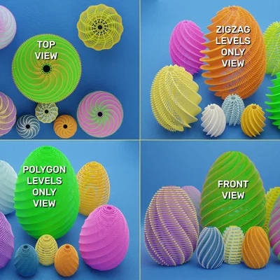 Trứng Phục Sinh Đa Màu với 3D Color Composition