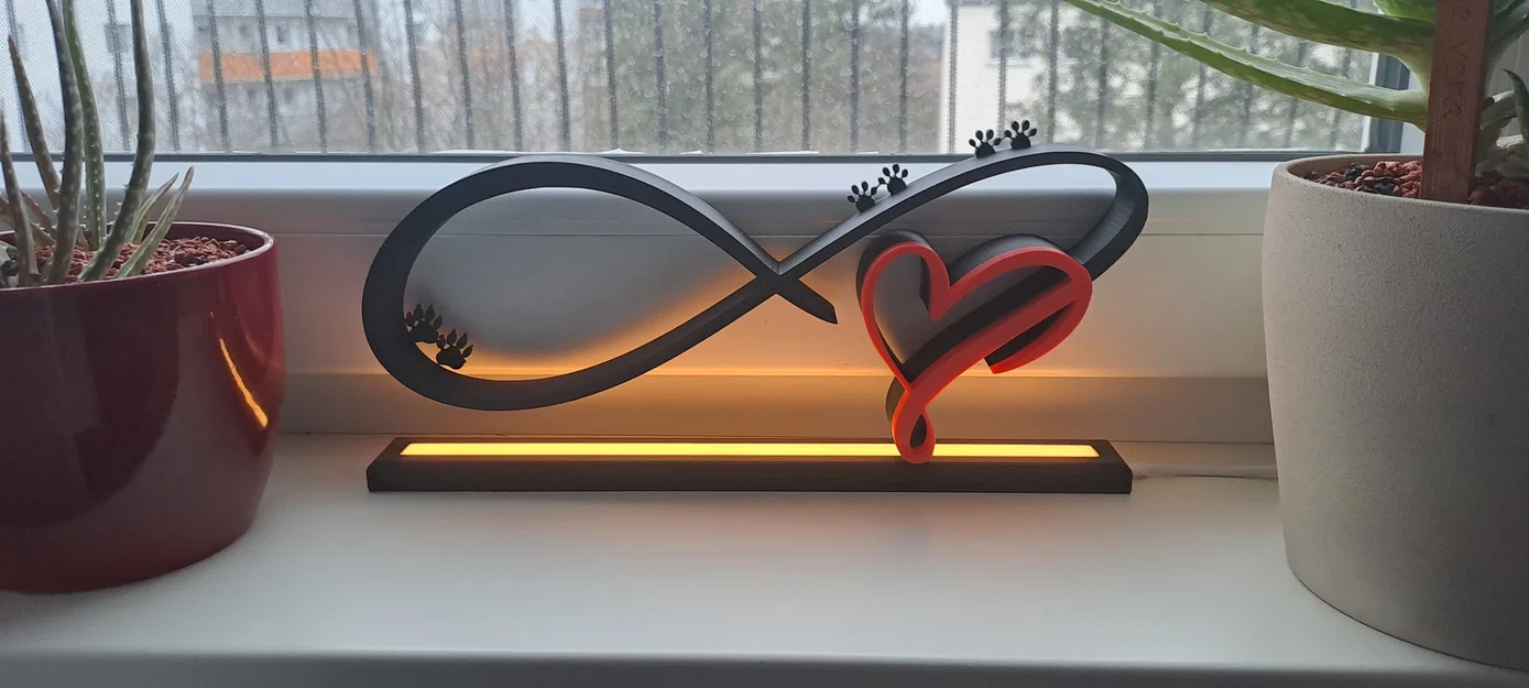 Mô hình trang trí trái tim vô cực Herz - Món quà Valentine ý nghĩa - Image 1
