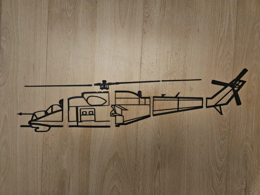 Mô hình trang trí tường Mil Mi-24 Hind (Phiên bản lớn) - File in 3D - Image 2