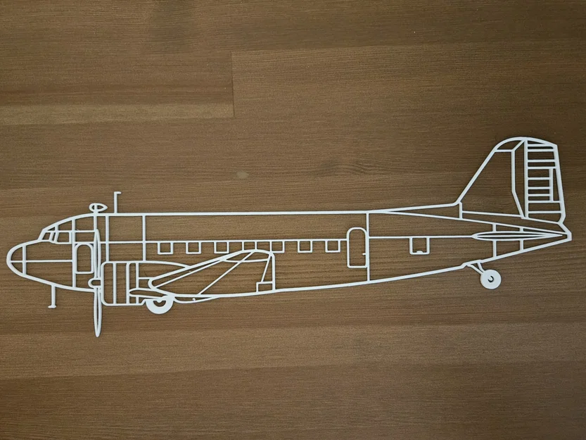 Mô hình treo tường Douglas DC3 C47 Skytrain - File in 3D độc đáo - Image 1