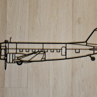 Mô hình trang trí tường máy bay Douglas DC3 (C47 Skytrain) cỡ lớn