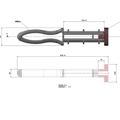 Tay cầm cây lăn bụi (Lint Roller Handle) thiết kế 3D bền đẹp
