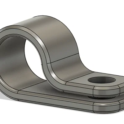 Kẹp Cáp/Dây bo vát (Chamfer) – Ø10mm, lỗ vít Ø5mm (Resizable)