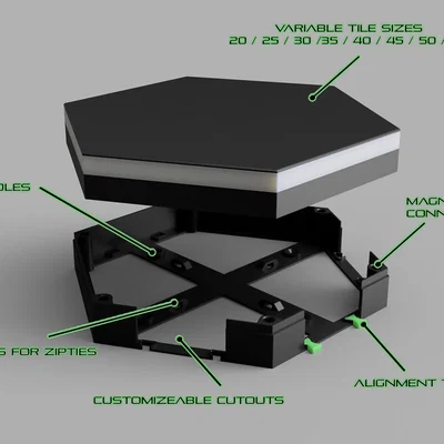 Hexatiles - Gạch tường lục giác LED (Hexagon LED Wall tiles)