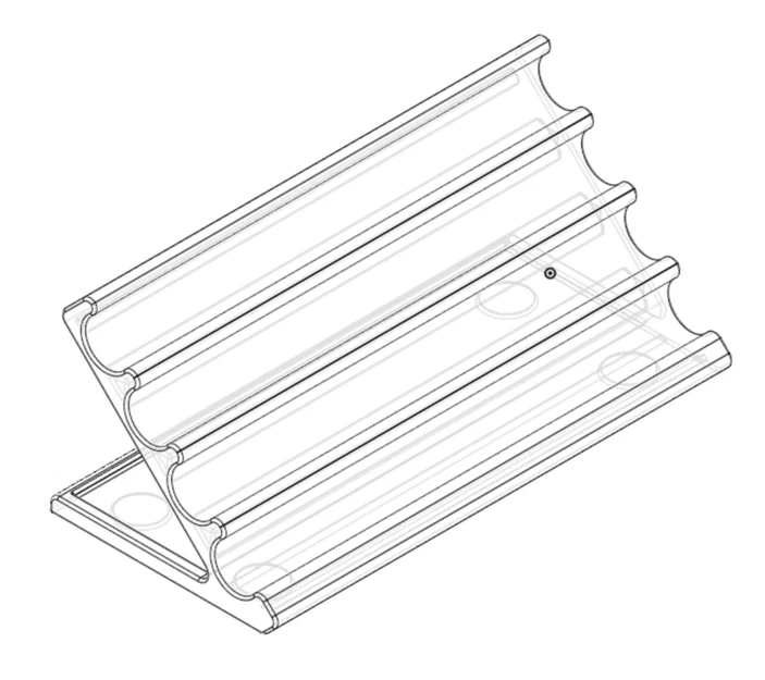 Giá Đỡ Bút Máy 4 Khe Tiện Lợi - Thiết Kế Cho Bàn Làm Việc - Image 3