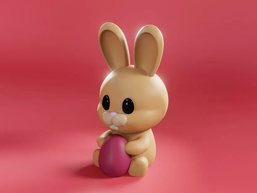 Easter Bunny Binky – Chú thỏ ôm trứng Phục Sinh (3D Model) - Image 1