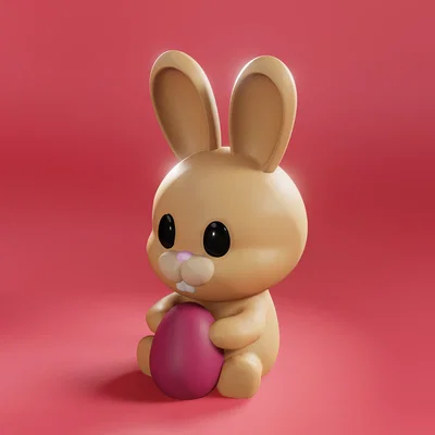 Easter Bunny Binky – Chú thỏ ôm trứng Phục Sinh (3D Model)