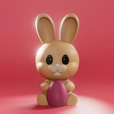 Easter Bunny Binky – Chú thỏ ôm trứng Phục Sinh (3D Model)