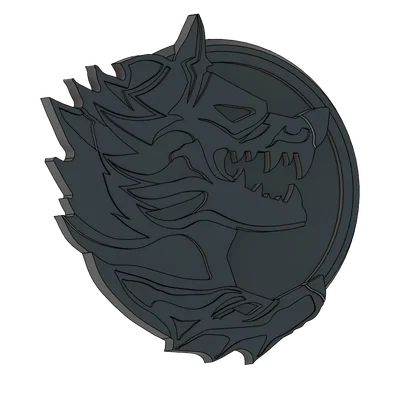 Mô hình huy chương Cerberus Fortnite 3D in ấn chi tiết